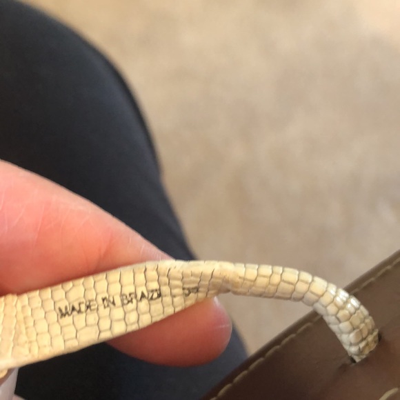 Tory Burch Mini Miller Sandals Flip Flops White Leather - Picture 3 of 3